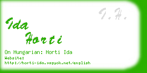 ida horti business card